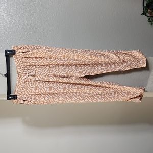 Vintage Armani Jeans Aztec Print Cream/Tan Drawstring Casual Pants Size 27